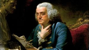 Benjamin Franklin levde på 1700-talet i Amerika. Han var känd författare, politiker och vetenskapsman och var den som insåg att ifall du får någon att göra dig en tjänst så kommer den personen sannolikt att börja tycka mera om dig. Benjamin Franklin