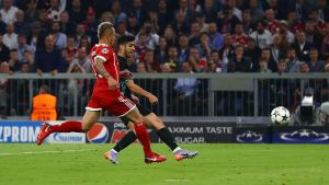 Asensio satte 2-1 mot Bayern. Marco Asensio gör 2-1 för Real Madrid.
