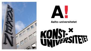 Aalto-universitetet och Konstuniversitetet drabbas hårt då regeringen sparar. Hanken däremot klarar sig också under hårda tider. Bildcollage: Hanken, Aalto-universitetet och Konstuniversitetet.