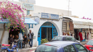 Litet hotell i Houmt Souk på Djerba. Litet hotell i Houmt Souk på ön Djerba i Tunisien.