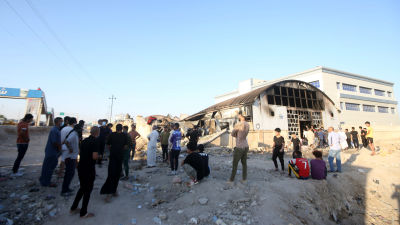 En utbränd sjukhusavdelning vid sjukhuset i Nasiriyah i södra Irak.