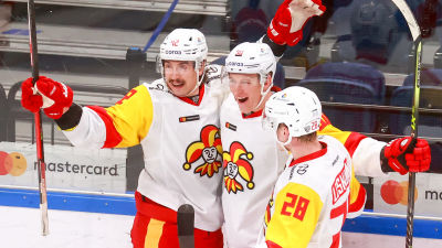 Jokerit firar mål i KHL.