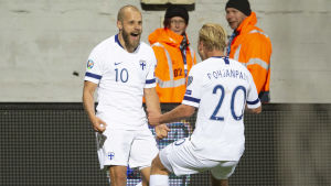 I höstas visade Teemu Pukki och Joel Pohjanpalo fina takter tillsammans. Teemu Pukki och Joel Pohjanpalo.