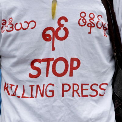 Journalist i Myanmar kämpar för pressfrihet.