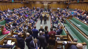 Det brittiska parlamentet den 14 amrs 2019. Det brittiska parlamentet röstade om brexit den 14 mars 2019.