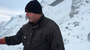Kjell Jogerud uppe på Åknesfjället Kjell Jogerud chef Åknes/Tafjord Beredskap