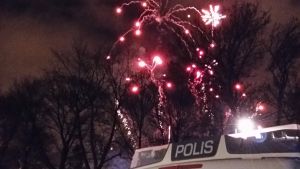 Ett medborgarinitiativ om att begränsa fyrverkerierna är på gång. Polisen övervakar fyrverkeriskjutningen.