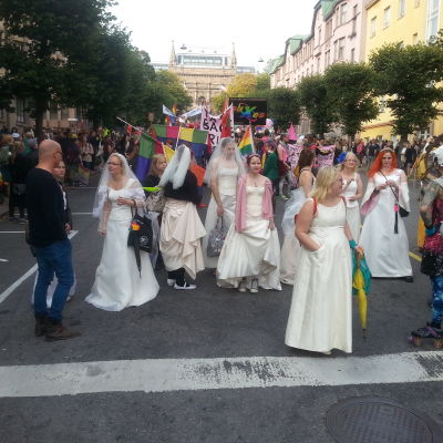 Deltagare i Åbo Pride 2014.