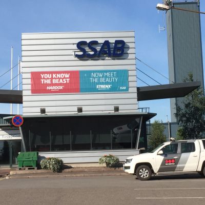 SSAB:n Raahen tehtaan portti