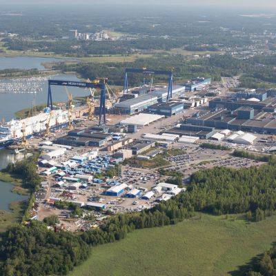 Meyer Turku Oy:n telakka-alue.
