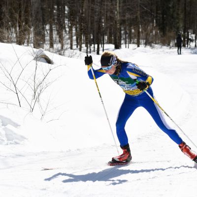 Kati Roivas hiihti maaliskuussa 2019 vapaan kilpailun Alaskassa.