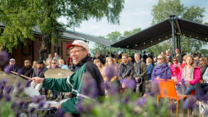 Publiken diggar jazz på We Jazz X Lonna, juli 2018 Publiken diggar jazz på We Jazz X Lonna, juli 2018