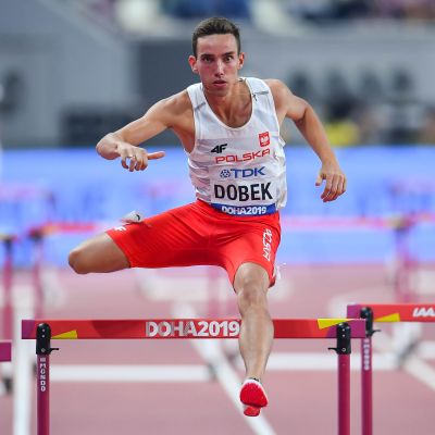 Patryk Dobek Dohan MM-kisoissa 2019.