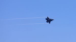 En F-35A under en övningsflygning vid Hill Air Force Base i Utah i november 2018. En F-35A under en övningsflygning vid Hill Air Force Base i Utah i november 2018.