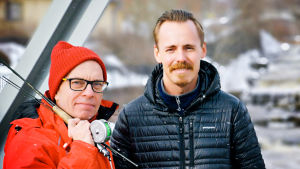 Toimittaja Marko Gustafsson ja näyttelijä Jasper Pääkkönen.