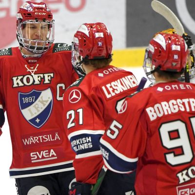 HIFK:n Jere Sallinen, Ville Leskinen ja Henrik Borgström