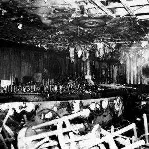 Nattklubben Cocoanut Grove efter branden år 1942.