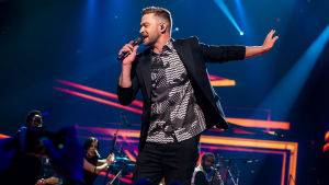 Justin Timberlake står för en del av pausunderhållningen. Justin Timberlake uppträder i Eurovision 2016.