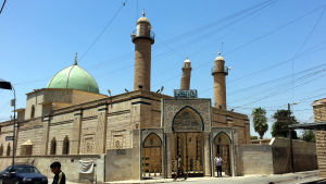 Moskén Al-Noori Al-Kabeer i Mosul där IS utropade sitt kalifat. Moskén Al-Noori Al-Kabeer där IS utropade sitt kalifat