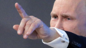 Rysslands president Vladimir Putin Rysslands president Vladimir Putin på sin årliga presskonferens i Mooskva den 18 december 2014.