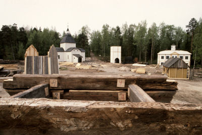 Filmscenen till Din vredes dag byggs upp, 1991