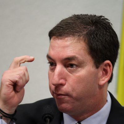 Glenn Greenwald vittnar inför en parlamentarisk kommitté i Brasiliens huvudstad Brasil  den 9 okotober 2013.