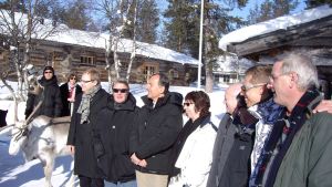 År 2010 var Alexander Stubb värd för utrikesministrar från EU i Lappland, bland annat Carl Bildt på hans vänstra sida. Gruppbild från möte i Saariselkä