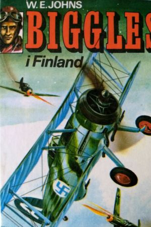 Biggles i Finland i ännu en populär nyutgåva från 1972. W.E. Johns bok Biggles i Finland (pärmbild)