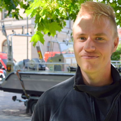 Anders Svahn från Iskmo frivilliga brandkår