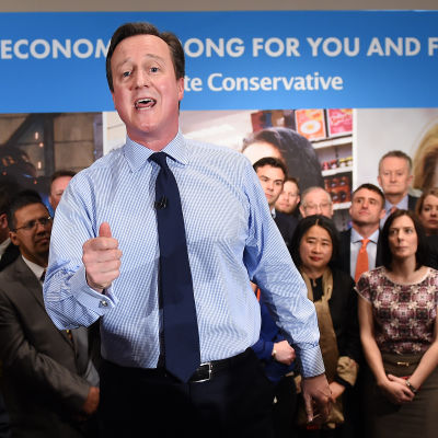 Tories partiledare presenterar småföretagtarprogram 27.4.2015