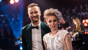 Rakel Liekki ja Mikko Silvennoinen Uuden Musiikin Kilpailussa Karsinta 1:ssä.