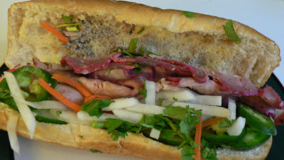 En vietnameisk smörgås, banh mi