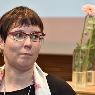 Merja Kyllönen valdes till Vänsterförbundets presidentkadidat vid partifullmäktige i Helsingfors den 18 mars 2017.