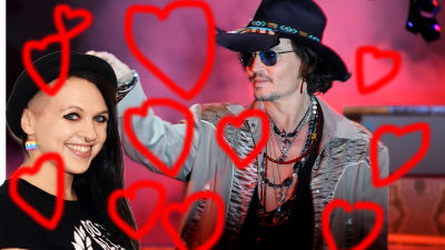 Johnny Depp och hans flickvän Catariina Salo.