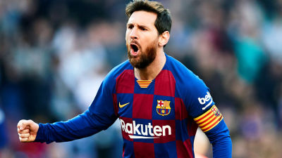Lionel Messi jublar.