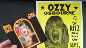 Ozzy Osbourne 1982 Ozzy osbourne Speak of the devil cd + konsertplansch för samma gig
