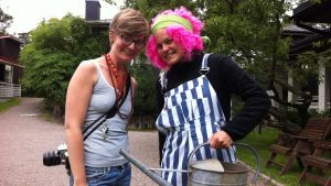 Helena von Schoultz och "Gunilla" (Carolina Wendelin) på Ordkonstlägret i Sibbo