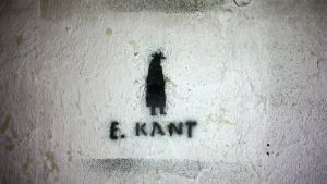 Immanuel Kant, upplysningens största tänkare, Graffiti. Grafitti av Immanuel Kant