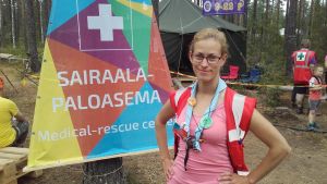 Camilla Böckelman är nöjd med fältsjukhuset på Roihu. Camilla Böckelman är ansvarig lägerläkare på Roihu 2016