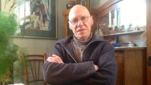 Göran Ekström försöker förklara det där med djupekologi för redaktören Göran Ekström