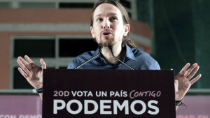 Pablo Iglesias leder Podemos.