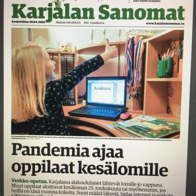 Karjalan Sanomat kertoo oppilaiden Venäjän Karjalassa lähtevän kesälomalle koronakeväänä tavallista aiemmin.