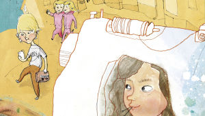 Detalj ur Jenny Lucanders pärmbild till Katarina von Numers-Ekmans text i boken Singer. 2014. Jenny Lucanders pärmbild till Katarina von Numers-Ekmans text i boken Singer. 2014.