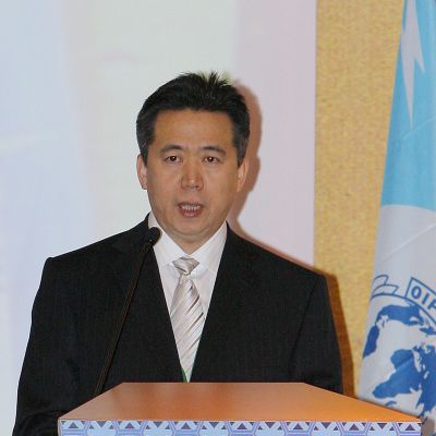 Meng Hongwei år 2008 då han var Interpols chef i Kina och biträdande minister för allmän säkerhet