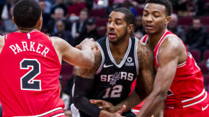 LaMarcus Aldridge gjorde 56 poäng i monstermatchen (arkivbild). LaMarcus Aldridge gjorde 56 poäng i monstermatchen.