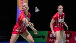 Sara Thygesen och Maiken Fruergaard är i åttondelsfinal i damdubbel. Danmark hör till världens bästa badmintonnationer.