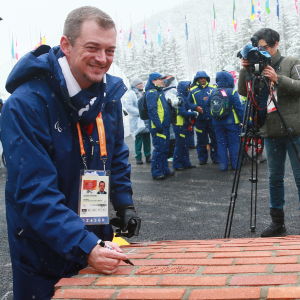 Parsons i Pyeongchang. Andrew Parsons vid de paralympiska spelen i Pyeongchang.