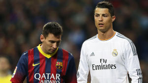 Idrottsstjärnor som Lionel Messi och Cristiano Ronaldo är förebilder för många. Därför används de gärna av företag i marknadsföringssyfte. Lionel Messi och Cristiano Ronaldo.