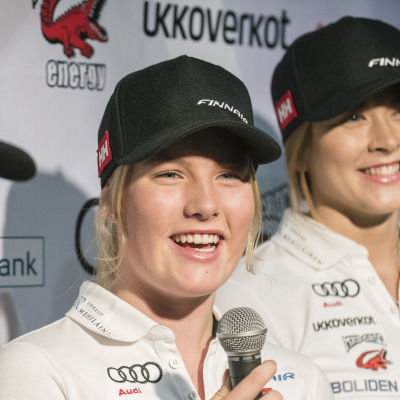 Mathilda Lassenius inför världscupdebuten i slalom i november 2018.