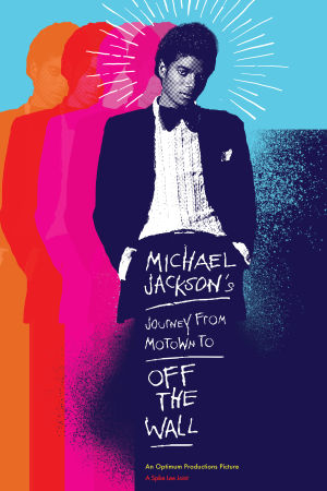 Elokuvan juliste: "A Spike Lee Joint." Juliste Spike Leen dokumenttielokuvaan Michael Jackson ja Off the Wall.
